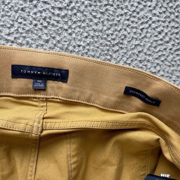 Tommy Hilfiger Pants Womens Size 14W Brown Gramercy Ankle Tapered - Picture 5 of 14